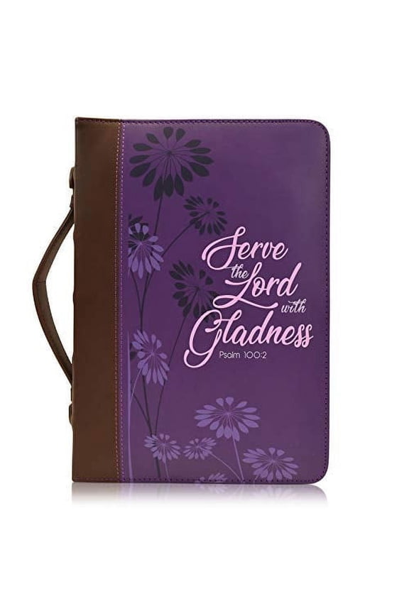Women's Bible Cover, Serve The Lord with Gladness- Psalm 100:2" by Officewerks