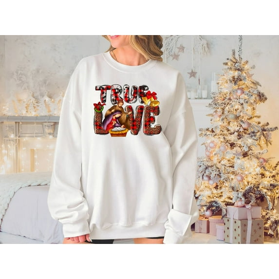Women's Bible True Love Christmas Shirt, Christmas Sweatshirt, Christian T-Shirt