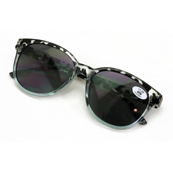 Women’s Bifocal 2-Tone Tortoise Reading Sunglasses – UV400 Tinted Lenses, Oval Cat-Eye Outdoor Fashion Readers +2.00
