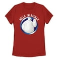 thumbnail image 1 of Women's Big Hero 6 Hello Baymax  Graphic Tee Red 2X Large, 1 of 3