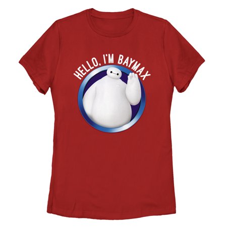Women's Big Hero 6 Hello Baymax Graphic Tee Red 2X Large