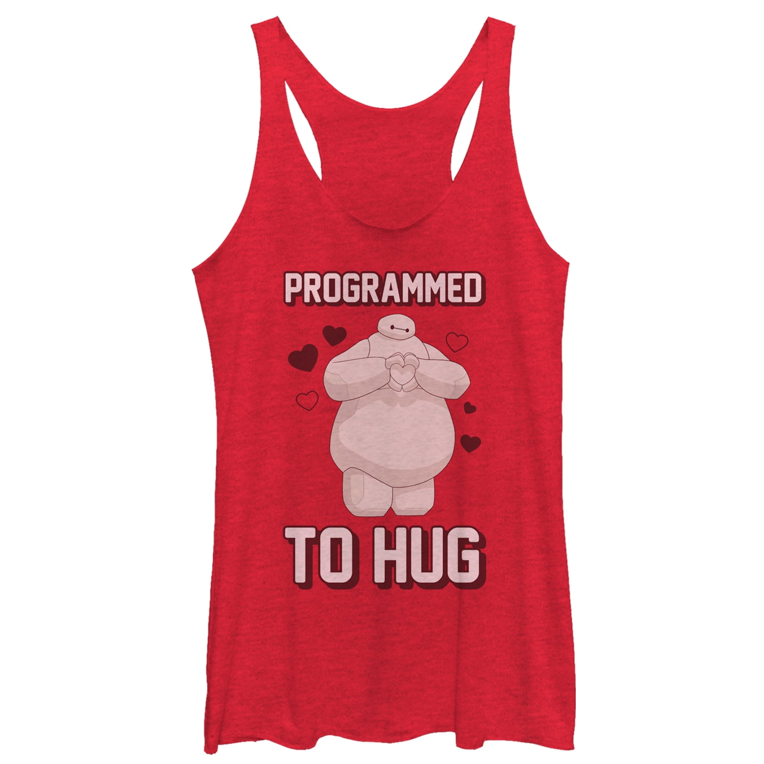 Women's Big Hero 6 Valentine Baymax Programmed to Hug Racerback Tank ...