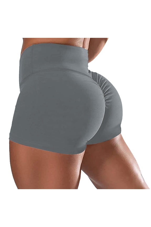 Women's Biker Shorts, Ruched Butt Lifting Gym Shorts High Waisted Booty Yoga Shorts Workout Running Twerking Dukes Shorts