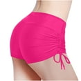 thumbnail image 1 of Women's Bikini Bottoms Boyleg Shorts Ruched Drawstring Swim Trunks Beach Shorts for Pool Parties, Tropical Vacations, 1 of 4