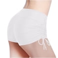 thumbnail image 1 of Women's Bikini Bottoms Boyleg Shorts Ruched Drawstring Swim Trunks Beach Shorts for Pool Parties, Tropical Vacations, 1 of 4