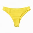 thumbnail image 1 of Women's Bikini Bottoms High Cut Swimsuit Bottom Solid Color Mid Waist Swim Bottoms, 1 of 4