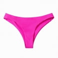 thumbnail image 1 of Women's Bikini Bottoms High Cut Swimsuit Bottom Solid Color Mid Waist Swim Bottoms, 1 of 6