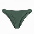 thumbnail image 1 of Women's Bikini Bottoms High Cut Swimsuit Bottom Solid Color Mid Waist Swim Bottoms, 1 of 4
