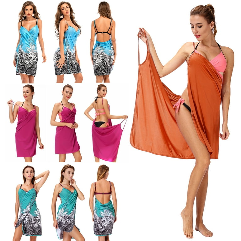 Women's Bikini Cover Up Spaghetti Strap Backless Beach Dress Swimwear for  Holiday Vacation Honeymoon