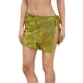 thumbnail image 1 of Women's Bikini Cover Up Sparkly Sequin Sarong Wrap Skirt Tie Side Fashion Summer Beach Shiny Coverups (M, Green), 1 of 7