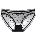 thumbnail image 1 of Women's Bikini Panties Sheer Lace Briefs Lightweight Thin Mesh Underpants Womens Cotton Boyshorts Underwear Black S, 1 of 8