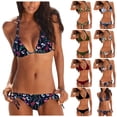 thumbnail image 1 of Women's Bikini Set Printed Two Piece Sexy Swimsuit with Removable Bra Pads No Underwire for Beach Vacation,Leopard Print,S, 1 of 5