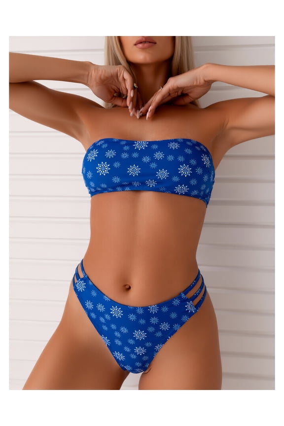 Women's Bikini Set Sexy Swimsuit Stylish Pattern Minimalist Two Piece Bathing Suit High-End Casual Beach Vacation Swimwear