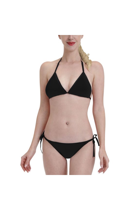 Women's Bikini Set Two Piece Swimsuit Triangle Bathing Suit Adjustable Beach Swimwear