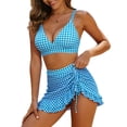 thumbnail image 1 of Women's Bikini Swimsuit Plus Size Tankini Flowy Ruffled Top with Shorts Tummy Control Athletic Modest Full Coverage Beach Bathing Suit, 1 of 7