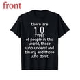 thumbnail image 1 of Women's Binary Humor Graphic Breathable T Shirt Casual Comfortable Short Sleeve Round Neck Top Black S-5XL, 1 of 5