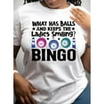 thumbnail image 1 of Women's Bingo Graphic T-Shirt - Casual Crew Neck, Short Sleeve, Breathable cotton Fun Print with Lighthouse & Bingo Balls Design, Casual Sporty Tee, Summer Gifts, 1 of 7
