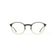 thumbnail image 1 of Bio Eyes Women's BE257 Begonia Round Prescription Eyeglasses with Case, Black/Rose Gold, 1 of 6