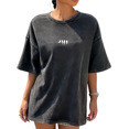 thumbnail image 1 of Women's Bird Line Graphic Breathable Washed T Shirt Casual Comfortable Black S-2XL Plus Size, 1 of 5