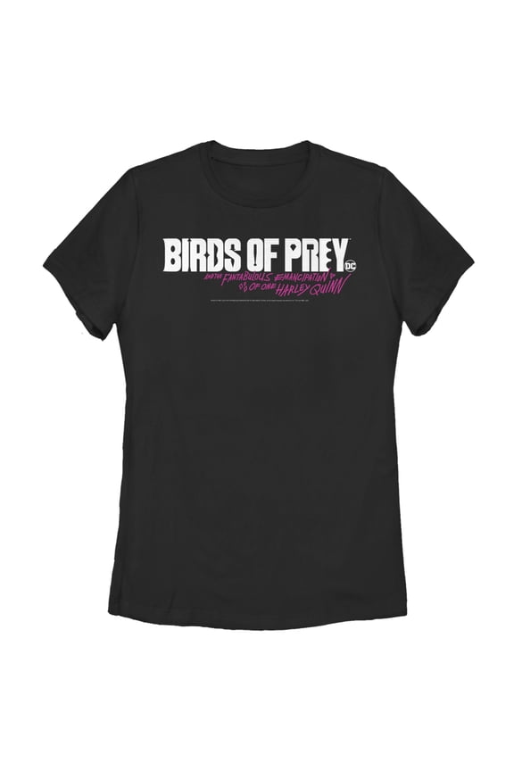 Women's Birds of Prey Fantabulous Logo  Graphic Tee Black Medium