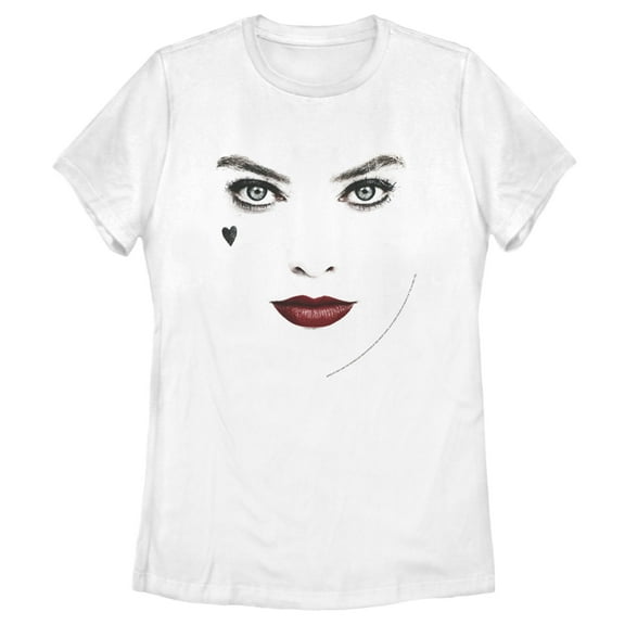 Women's Birds of Prey Harley Quinn Close Up  Graphic Tee White 2X Large