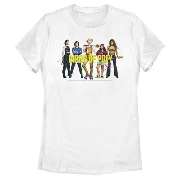 Women's Birds of Prey Harley Quinn Team  Graphic Tee White Small