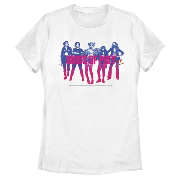 Women's Birds of Prey Harley's Entourage Graphic Tee White X Large