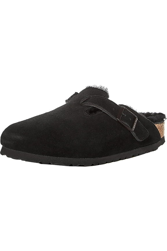 Women's Birkenstock Boston Suede Shearling Clog