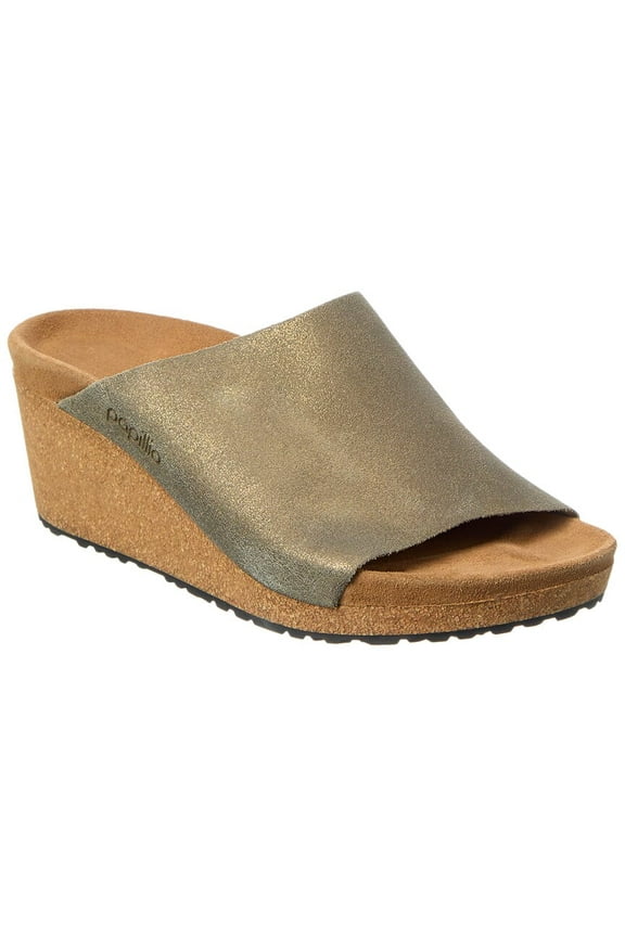 Papillio by Birkenstock Namica Narrow Suede Wedge Sandal, 37, Grey