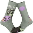 thumbnail image 1 of Women's Bite Me Socks Funny Astronaut Rocket Graphic Novelty Footwear, 1 of 6