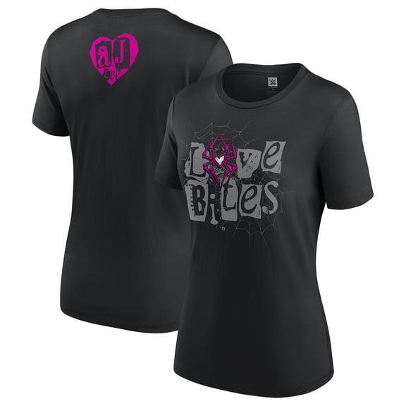 Women's Black AJ Lee Love Bites Retro T-Shirt