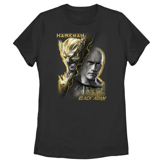 Women's Black Adam Man VS Myth Graphic Tee Black Medium
