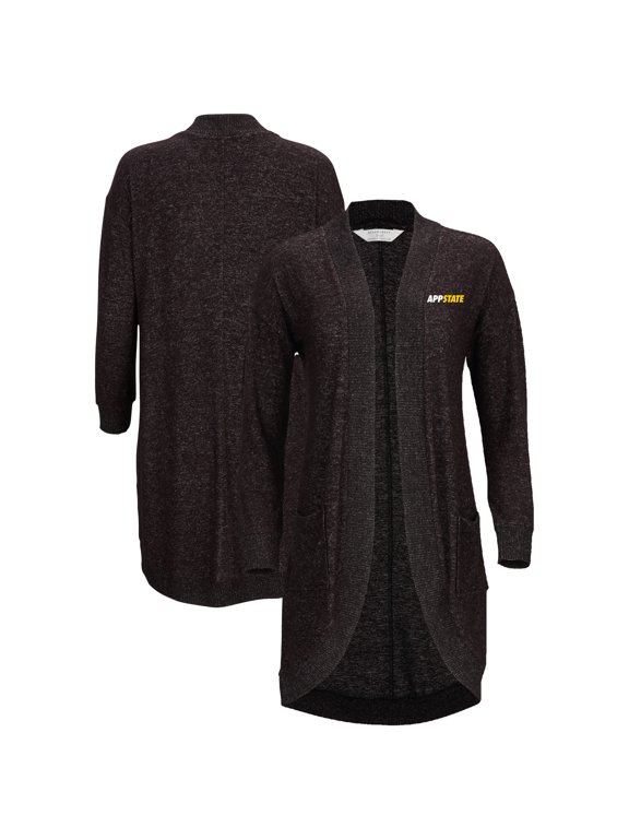 Women's Black Appalachian State Mountaineers Oversized Cuddle Tri-Blend Cardigan