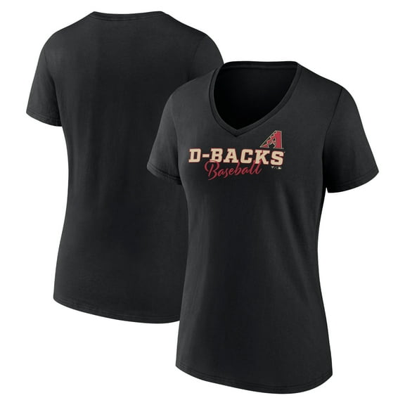 Women's Black Arizona Diamondbacks Back In Business V-Neck T-Shirt
