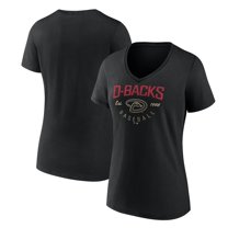 Women's Black Arizona Diamondbacks Live For It Team V-Neck T-Shirt