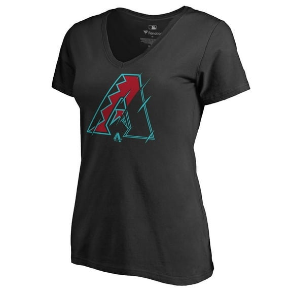 Women's Black Arizona Diamondbacks X-Ray V-Neck T-Shirt