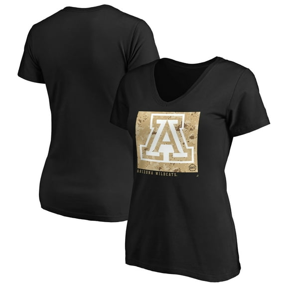 Women's Black Arizona Wildcats OHT Eagle V-Neck T-Shirt