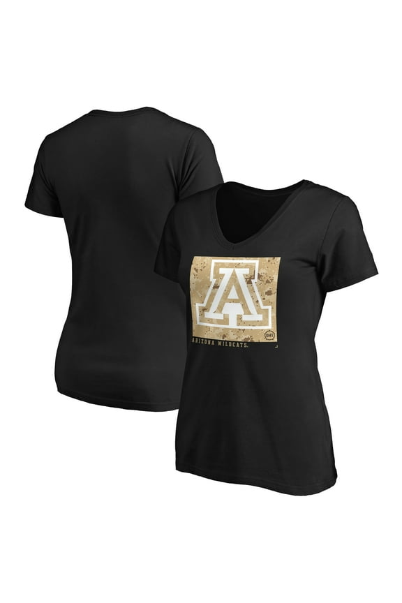 Women's Black Arizona Wildcats OHT Eagle V-Neck T-Shirt