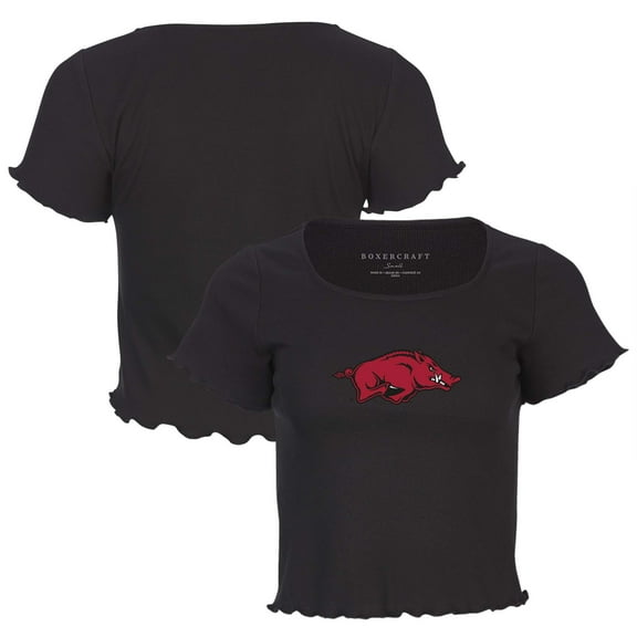 Women's Black Arkansas Razorbacks Baby Top T-Shirt