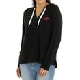 thumbnail image 1 of Women's Black Arkansas Razorbacks Christine Cross Front Tri-Blend Pullover Hoodie, 1 of 2