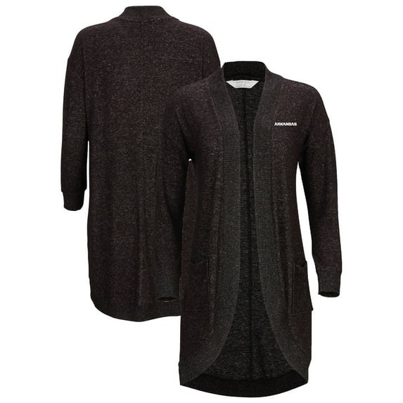 Women's Black Arkansas Razorbacks Oversized Cuddle Tri-Blend Cardigan