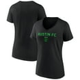 thumbnail image 1 of Women's Black Austin FC Heart and Soul V-Neck T-Shirt, 1 of 3