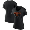 thumbnail image 1 of Women's Black Baltimore Orioles Live For It Team V-Neck T-Shirt, 1 of 3