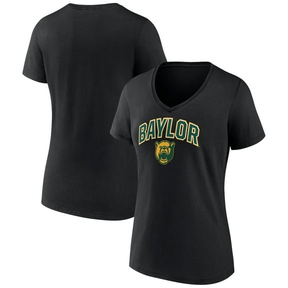 Women's Black Baylor Bears Campus V-Neck T-Shirt