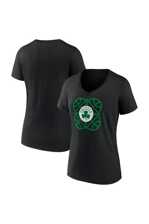 Women's Black Boston Celtics Team Pride V-Neck T-Shirt