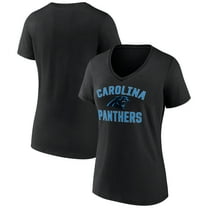 Women's Black Carolina Panthers Victory Arch Team V-Neck T-Shirt