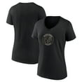 thumbnail image 1 of Women's Black Chicago Blackhawks Alternate Logo V-Neck T-Shirt, 1 of 3