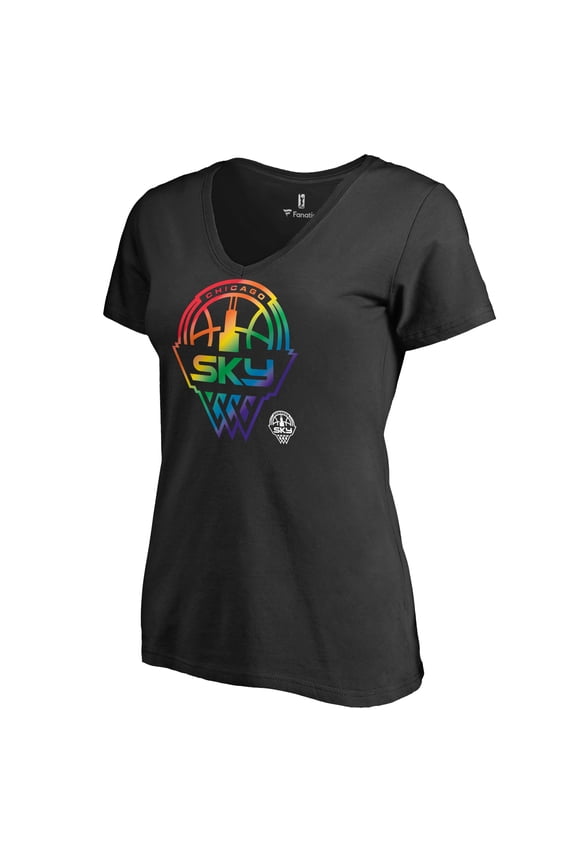 Women's Black Chicago Sky Team Pride V-Neck T-Shirt