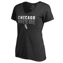 Women's Black Chicago White Sox Fade Out V-Neck T-Shirt