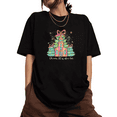 thumbnail image 1 of Women's Black Christmas Church Oh Come Let Us Adore Him Graphic Tees Print Tshirt Shirts Festive Holiday Winter Religious Casual Tops S-5XL, 1 of 5